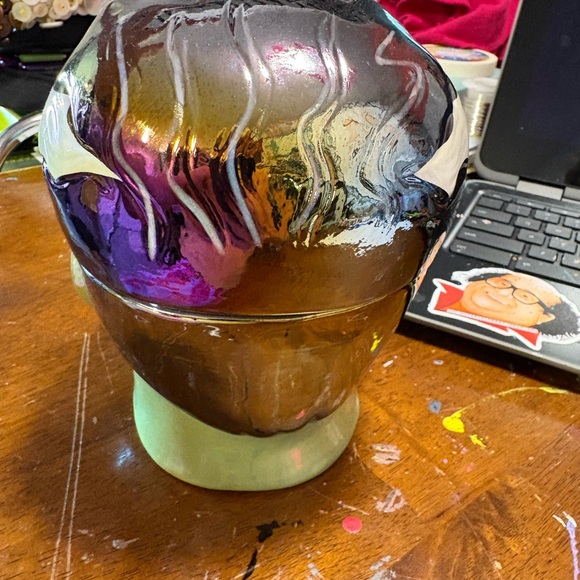 Martha Stewart Bewitched Bride of Frankenstein Ceramic Candle 14 oz - Picture 3 of 5